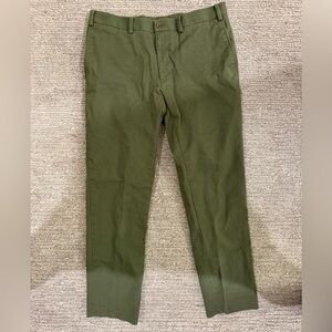 Indochino Men’s Olive Green Chino Pants 32x30 Slim Tailored Fit Dress Casual